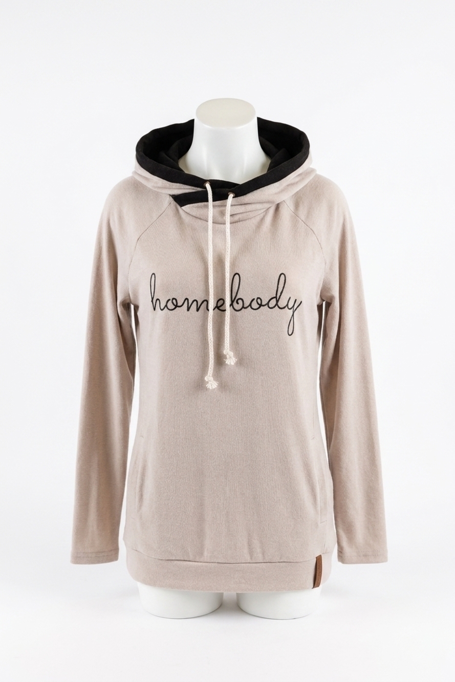 NEW AMPERSAND AVE doublehood sweatshirt in homebody